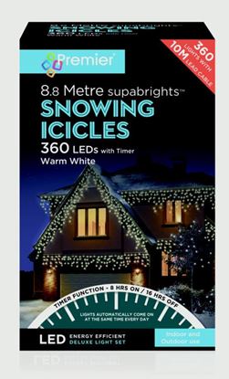 Premier-Snowing-Icicles-With-Timer-Warm-White