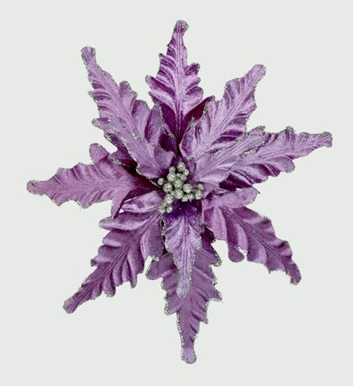 Premier-Velour-Clip-On-Poinsettia
