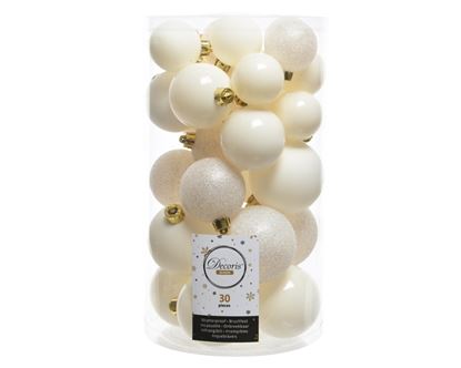 Kaemingk-Shatterproof-Baubles-Mixed-Tube-of-30