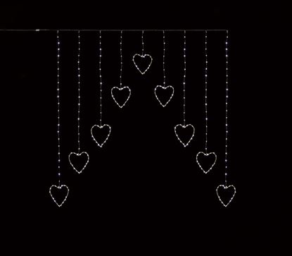 Premier-Heart-Shape-V-Curtain-303-Warm-White-LED