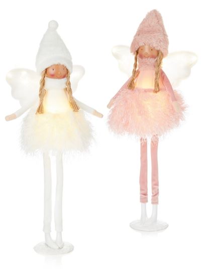 Premier-Lit-Pink-Standng-Angel-Feather