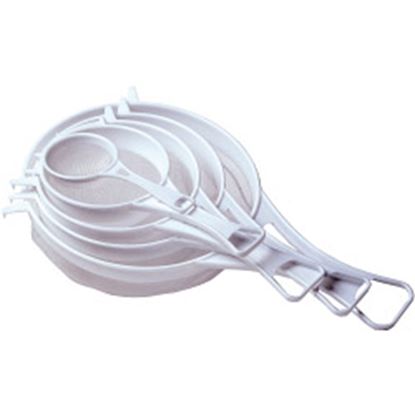 Chef-Aid-Strainer-White-Plastic-Strainer-Nylon-Mesh