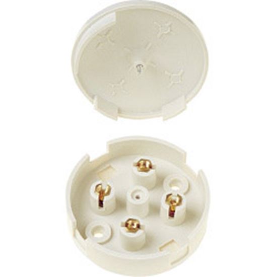 Dencon-20A-4-Terminal-Junction-Box-with-Selective-Entries-White