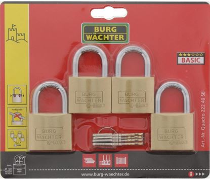 Burg-Wchter-Brass-Padlock-Keyed-Alike