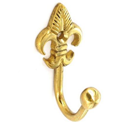 Securit-Brass-Tieback-Hooks-Fleur-De-LysBall-End-2