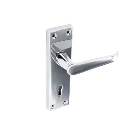 Securit-Chrome-Flat-Lock-Handles-Pair