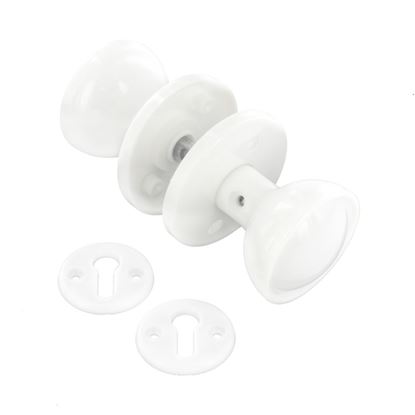 Securit-Plastic-Mortice-Knob-Set-White