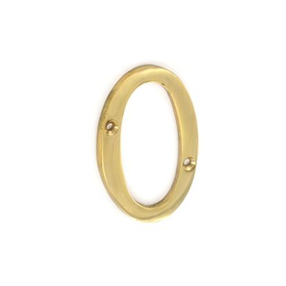 Securit-Brass-Numeral-No0