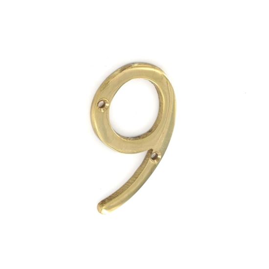 Securit-Brass-Numeral-No9