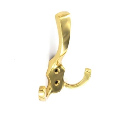 Securit-Brass-Hat--Twin-Coat-Hook