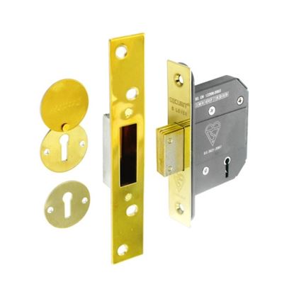 Securit-5-Lever-Deadlock-BS3621-Brass
