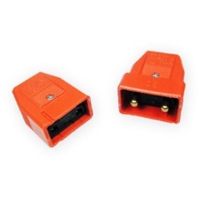 Dencon-10A-2-Pin-Nylon-Connector-Orange