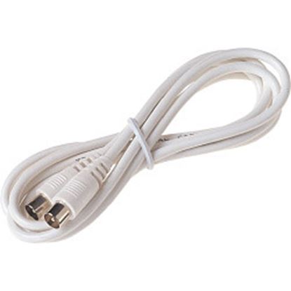 Dencon-4m-TV-Fly-Lead-Coax-Plug-to-Coax-Plug-White