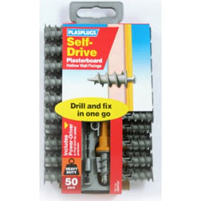 Plasplugs-Nylon-Self-Drive-Fixings-50-Drill-Driver