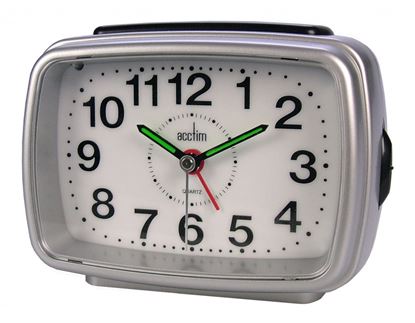 Acctim-Retro-2-Clock-Silver-White