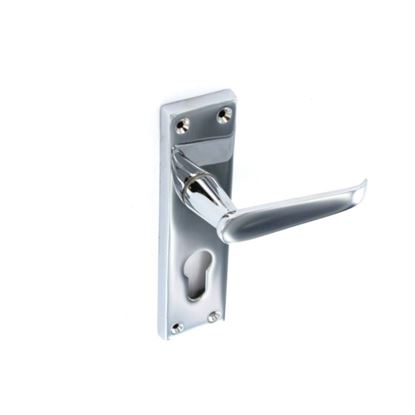 Securit-Chrome-Flat-Euro-Lock-Handles-48mm-CC-Pair