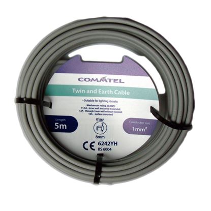 Commtel-Twin-and-Earth-Cable-5m-1mm