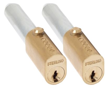 Sterling-Bullet-Lock---Keyed-Alike-Pair---Clam