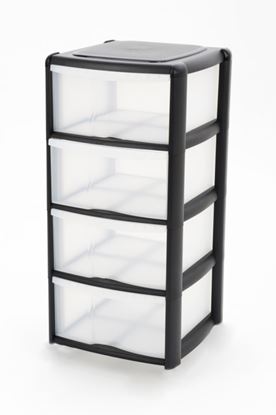 Tontarelli-4-Drawer-Tower-Black