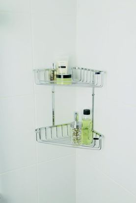 Croydex-2-Tier-Corner-Basket