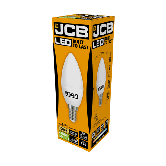 JCB-LED-Candle-470lm-Opal-6w