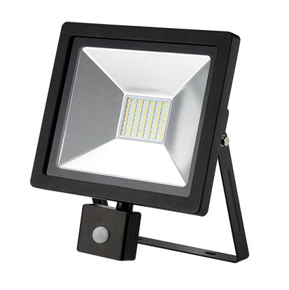 Dencon-Black-LED-Slim-Floodlight-With-PIR