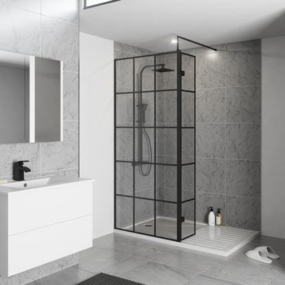 Kartell-Krittal-Wetroom-Return-Panel-Black