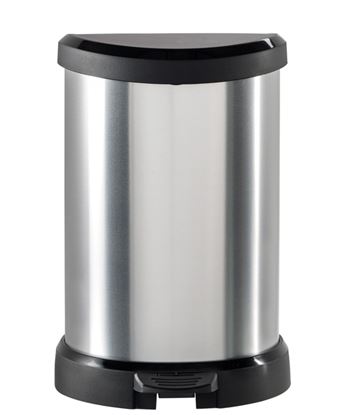 Curver-Deco-Black--Silver-Pedal-Bin