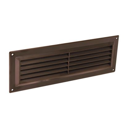 Securit-Plastic-Louvre-Vent-Brown-Fixed-Fly