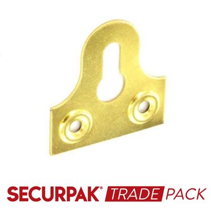 Securpak-Trade-Pack-Glass-Plate-Slotted-Brass-Plated-32mm