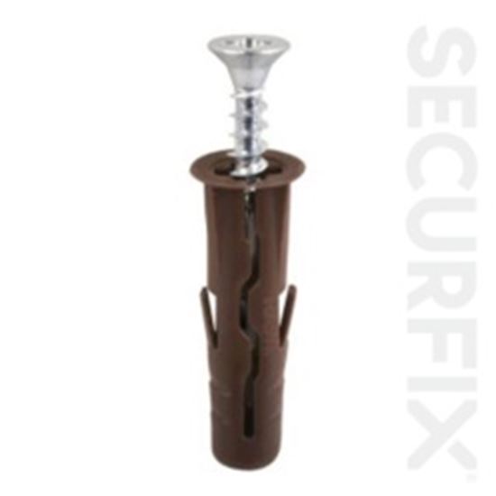 Securfix-Heavy-Duty-Wall-Plugs-Brown-WScrews