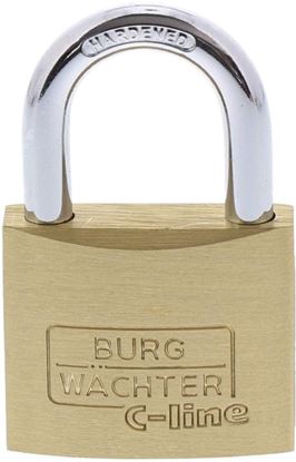 Burg-Wchter-C-Line-Standard-Shackled-Brass-Padlock