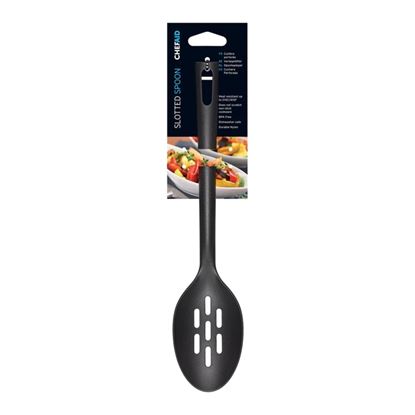 Chef-Aid-Black-Slotted-Spoon