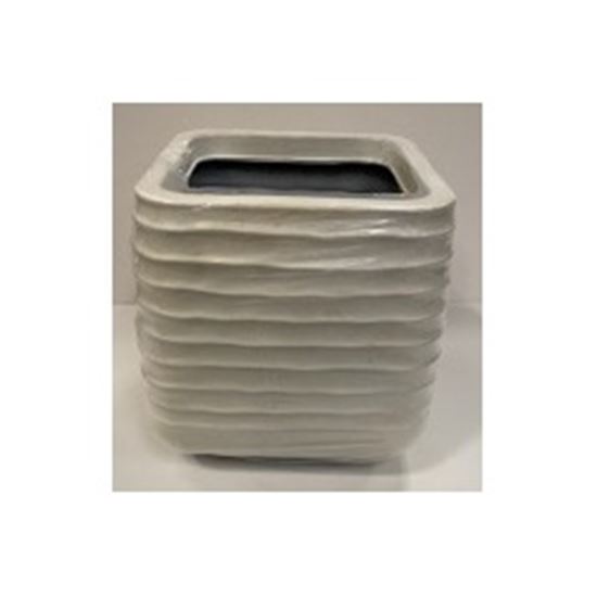 Kaemingk-Jamie-Plastic-Square-Planter-Off-White