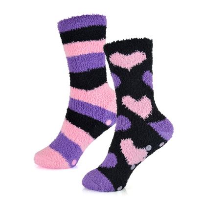 RJM-Ladies-Design-Cosy-Socks-With-Gripper