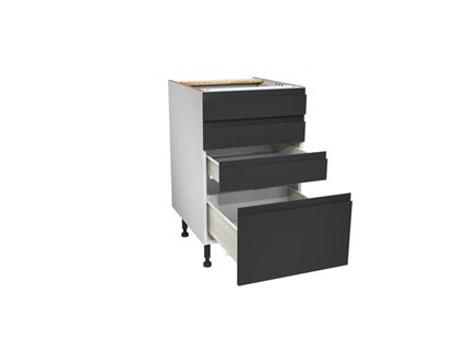 Gower-Rapide-Capri-Dark-Matt-Grey-4-Drawer-Base-Unit