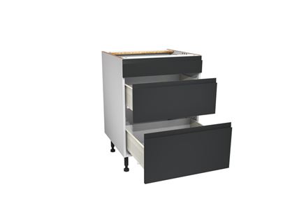 Gower-Rapide-Capri-Dark-Matt-Grey-3-Drawer-Base-Unit