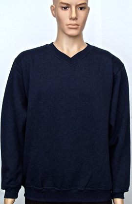 Uneek-Heavyweight-Navy-V-Neck-Sweatshirt