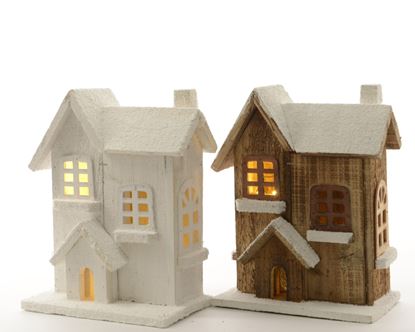 Kaemingk-Indoor-LED-Wooden-Cottage-2-Assorted