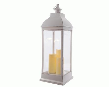 Kaemingk-LED-Plastic-Lantern-With-3-Candles--Timer