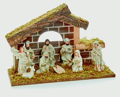 Premier-10-Piece-Nativity-Set-With-Silver-Manger