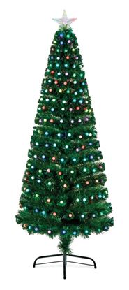 Premier-Fibre-Optic-Tree-With-Colour-Change-Ball-Decorations