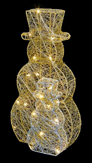 Premier-Lit-Gold-Snowman-Warm-White-LED