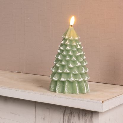 Kaemingk-LED-Wax-Tree-Candle-Green-10x18