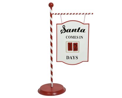 Kaemingk-Iron-Swinging-Board-Santa-RedWhite