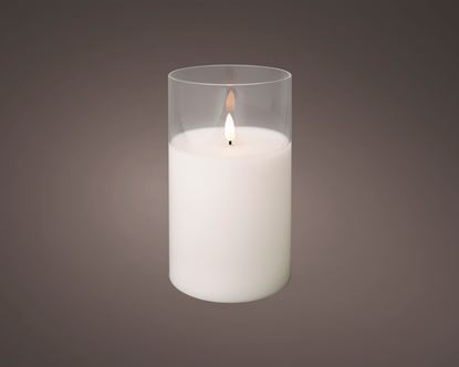 Kaemingk-LED-Wax-Candle-In-Glass-White-75x175