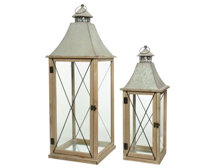 Kaemingk-Fir-wood-Lantern-Natural