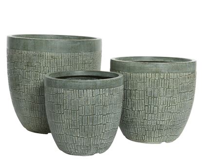 Kaemingk-Dean-Round-Planter-Fibre-Clay