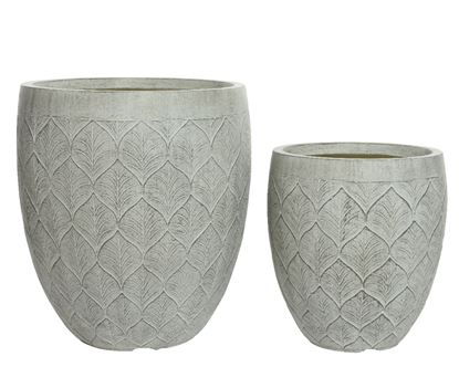 Kaemingk-Ella-Round-Planter-Fibre-Clay