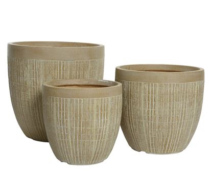 Kaemingk-Bryan-Round-Planter-Fibre-Clay